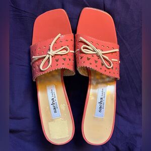 VTG Sacha London Coral Heels with Bow size 7
